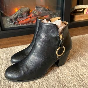 Black Booties with Heels. Size 6.5. Boots